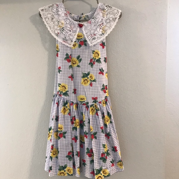 Vintage SWAT Kids Sunflower & Strawberry Dress - Picture 1 of 6